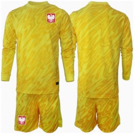 Polen Keeper Thuis tenue Kids EK 2024 Lange Mouw (+ Korte broeken)
